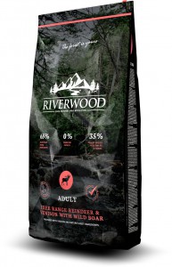 riverwood adult reindeer & venison with wild boar 2 kg