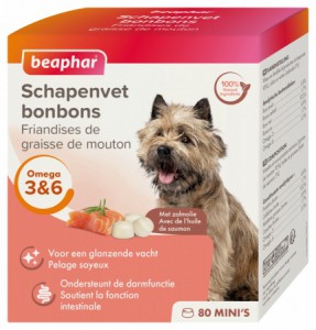 Beaphar schapenvet bonbons zalm 80 stuks