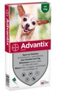 Advantix hond tot 4kg