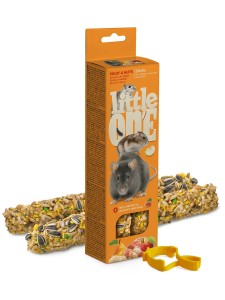 Little One Fruit & Noten Knabbelsticks voor knaagdieren 2x60 gr