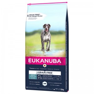 Eukanuba Adult L/XL graanvrij zeevis 12 kg